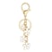 SELOVO Letter Keychain Girls White Flower Initial C Cute Key Chain Keychain Charm for Women