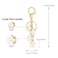 SELOVO Letter Keychain Girls White Flower Initial C Cute Key Chain Keychain Charm for Women