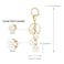 SELOVO Letter Keychain Girls White Flower Initial C Cute Key Chain Keychain Charm for Women
