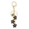 SELOVO Women Girls Black Enamel Initial Letter M Keyring Cute Keychain
