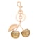 SKYFUN Cherry Keychain for Women Glitter Cherry Bag Charm Key Chain for Purse Wallet Handbag Backpack Jewelry Accessories Gift for Birthday Christmas Gold