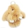 jtkdxqs Soft Cute Bunny Keychain Artificial Rabbit Fur Plush Fluffy Pom pom Key Ring for Womenkhaki