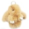 jtkdxqs Soft Cute Bunny Keychain Artificial Rabbit Fur Plush Fluffy Pom pom Key Ring for Womenkhaki