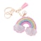 Soleebee Glitter Keychain Premium SS6 Crystal Tassel Key Chain Leather Bag Charm for Women Girls Rainbow