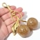 SORGERLY Gold Cherry Bag Charm Keychain Cute Purse Tote Handbag Backpack Fruit Key Chain Accessories Designer Gift for Women Gold