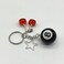 spansee Spansee 8 Ball Keychain With Star Red Cherry Pool Ball Creative Key Chain Number Eight Black Billiard Keyring 098in