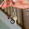 spansee Spansee 8 Ball Keychain With Star Red Cherry Pool Ball Creative Key Chain Number Eight Black Billiard Keyring 098in