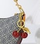 Spenlly Cherry Bag Charm Cherry Keychain Hanging Purse Charm Decoration Cute Pendant for Women SilverRed
