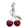 Spenlly Cherry Bag Charm Cherry Keychain Hanging Purse Charm Decoration Cute Pendant for Women SilverRed