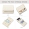 Sunpour Keychain Wallet RFID Wristlet Wallets for WomenSmall Wallets Woman Key Chain Wallet with Coin Pocket and Id Window Beige