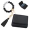 Sunpour Keychain Wallet RFID Wristlet Wallets for WomenSmall Wallets Woman Key Chain Wallet with Coin Pocket and Id Window Black