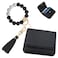 Sunpour Keychain Wallet RFID Wristlet Wallets for WomenSmall Wallets Woman Key Chain Wallet with Coin Pocket and Id Window Black