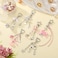 Sureio 6 Pcs Aesthetic Y2K Keychains Valentines Day Gift Cute Bow Star Bear Heart Strawberry Keychain with Tether Tag for Backpacks Keys Bags Purse 6 Styles