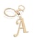 Suweibuke Cute Stainless Steel Gold Initial Letter Keychain for Women Girl Charms for Key Handbag Backpack Bag Personalized Gift GoldA