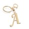 Suweibuke Cute Stainless Steel Gold Initial Letter Keychain for Women Girl Charms for Key Handbag Backpack Bag Personalized Gift GoldA