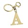 Suweibuke Stainless Steel Gold Letter AZ Keychain for Women Men Initial Letter Pendant with Key Ring Charms for Key Backpack Bag GoldA