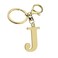 Suweibuke Stainless Steel Gold Letter AZ Keychain for Women Men Initial Letter Pendant with Key Ring Charms for Key Backpack Bag GoldJ