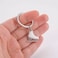 TEAMER 3D Turquoise Crystal Ice Skate Keychain Figure Skating Keyring Skater Keychain Jewelry for Women White EnamelR