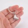 TEAMER 3D Turquoise Crystal Ice Skate Keychain Figure Skating Keyring Skater Keychain Jewelry for Women White EnamelR