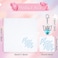 Tegeme 2 Pcs Brides Wedding Handkerchief Something for Daughter Blue Color Gift for Bride Handkerchief and Angel KeychainsElegant Style
