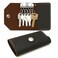 TheAntiq Genuine Leather Key Organizer Wallet Compact Key Holder Case with 6 Hooks Cash Pocket Snap Closure Keychain with Carabiner for Car Home Keys Brown
