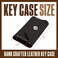 TheAntiq Genuine Leather Key Organizer Wallet Compact Key Holder Case with 6 Hooks Cash Pocket Snap Closure Keychain with Carabiner for Car Home Keys Brown