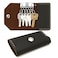 TheAntiq Genuine Leather Key Organizer Wallet Compact Key Holder Case with 6 Hooks Cash Pocket Snap Closure Keychain with Carabiner for Car Home Keys Brown