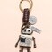TiSuit Funny Robot KeyChains Leather KeyRings Pendant for Car Keychains purse handbag backpack Gift Fun Robot