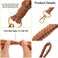 Tuanse Macrame Wristlet Keychain Boho Women Handmade Braided Keychain LanyardLight Green Brown White Black4 Pcs