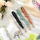 Tuanse Macrame Wristlet Keychain Boho Women Handmade Braided Keychain LanyardLight Green Brown White Black4 Pcs