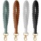 Tuanse Macrame Wristlet Keychain Boho Women Handmade Braided Keychain LanyardLight Green Brown White Black4 Pcs