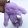 Unpafcxddyig Bunny Keychain Cute Soft Artificial fur Keychain Car Handbag Keyring 55inlight purple