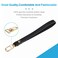 VanEnjoy Genuine Leather Keychain Wristlet Keychain Strap for Wallet Purse Clutch Cellphone Wristlet KeySquare LockBlack