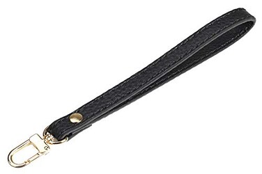 VanEnjoy Genuine Leather Keychain Wristlet Keychain Strap for Wallet Purse Clutch Cellphone Wristlet KeySquare LockBlack