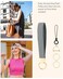 WEESMILE Keychain Wristlet Stretchy Key Chain for Car Keys with 2 Keyrings and D ring Cute Wrist Lanyard for Women Men Blue Gray