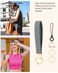 WEESMILE Keychain Wristlet Stretchy Key Chain for Car Keys with 2 Keyrings and D ring Cute Wrist Lanyard for Women Men Blue Gray