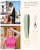 WEESMILE Keychain Wristlet Stretchy Key Chain for Car Keys with 2 Keyrings and D ring Cute Wrist Lanyard for Women Men Sage Green
