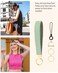 WEESMILE Keychain Wristlet Stretchy Key Chain for Car Keys with 2 Keyrings and D ring Cute Wrist Lanyard for Women Men Sage Green