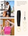 WEESMILE Keychain Wristlet Stretchy Key Chain for Car Keys with 2 Keyrings and D ring Cute Wrist Lanyard for Women Men Space Black