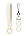 WEESMILE Keychain Wristlet Stretchy Key Chain for Car Keys with 2 Keyrings and D ring Cute Wrist Lanyard for Women Men Starlight