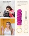 WEESMILE Keychain Wristlet Stretchy Key Chain for Car Keys with D ring Cute Scrunchie Wrist Bracelet for Women Men Deep Rose