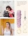 WEESMILE Keychain Wristlet Stretchy Key Chain for Car Keys with D ring Cute Scrunchie Wrist Bracelet for Women Men Sand Pink