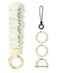 WEESMILE Keychain Wristlet Stretchy Key Chain for Car Keys with D ring Cute Scrunchie Wrist Bracelet for Women Men Starlight