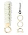WEESMILE Keychain Wristlet Stretchy Key Chain for Car Keys with D ring Cute Scrunchie Wrist Bracelet for Women Men Starlight