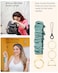 WEESMILE Keychain Wristlet Stretchy Key Chain for Car Keys with D ring Cute Scrunchie Wrist Bracelet for Women Men Turquoise Green