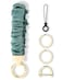 WEESMILE Keychain Wristlet Stretchy Key Chain for Car Keys with D ring Cute Scrunchie Wrist Bracelet for Women Men Turquoise Green