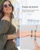 WEESMILE Silicone Key Ring Bracelet Cute Keychain Wristlet with 2 Key Rings Elastic Car Key Holder Bangle for Women Daisy Brown Leopard