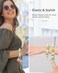 WEESMILE Silicone Key Ring Bracelet Cute Keychain Wristlet with 2 Key Rings Elastic Car Key Holder Bangle for Women Daisy Spring Green