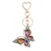 Weixiltc Butterfly Keychain for Women Heart Clasp Bag Charms Colorful