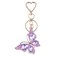 Weixiltc Butterfly Keychain for Women Heart Clasp Bag Charms Purple